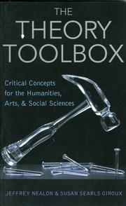 Cover of: The Theory Toolbox: Critical Concepts for the New Humanities (Culture and Politics Series)