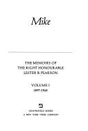 Cover of: Mike by Lester B. Pearson, Lester B. Pearson