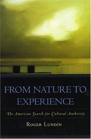 Cover of: From Nature to Experience: The American Search for Cultural Authority (American Intellectual Culture)