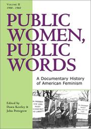 Cover of: Public Women, Public Words by Keetley Dawn