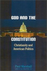 Cover of: God and the Constitution by Paul Marshall