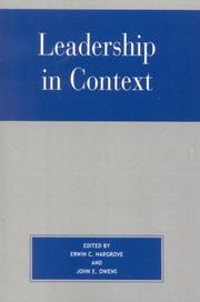 Leadership in context cover