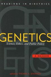 Cover of: Genetics: Science, Ethics, and Public Policy (Readings in Bioethics)