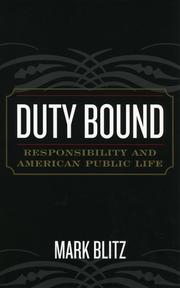 Cover of: Duty Bound by Mark Blitz