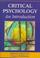 Cover of: Critical psychology