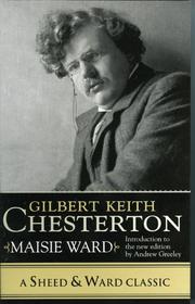 Cover of: Gilbert Keith Chesterton (Sheed & Ward Classic)