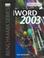 Cover of: Microsoft Word 2003 specialist certification