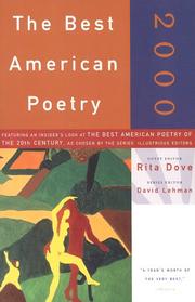Cover of: The Best American Poetry 2000 (Best American Poetry)