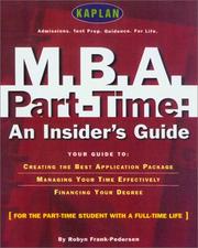 Cover of: Kaplan M.B.A. Part-Time by Robyn Frank-Pedersen