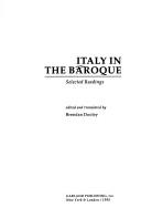 Cover of: Italy in the Baroque: Selected Readings