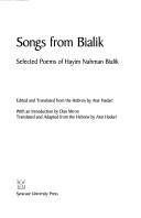 Cover of: Songs from Bialik by Hayyim Nahman Bialik