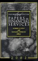 Cover of: Brookings-Wharton Papers on Financial Services, 2002 (Brookings-Wharton Papers on Financial Services)