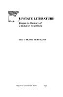 Cover of: Upstate literature by edited by Frank Bergmann.