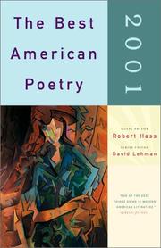 Cover of: The Best American Poetry 2001 by Robert Hass