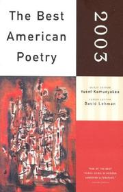 Cover of: The Best American Poetry 2003 by Yusef Komunyakaa
