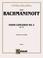 Cover of: Rachmaninoff Piano Concerto #2 (Duet for 2 pianos, fo" (Kalmus Edition)