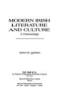 Cover of: Modern Irish Literature and Culture: A Chronology (G K Hall Reference)