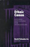 Cover of: The Ethnic Canon by David Palumbo-Liu