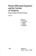 Cover of: Partial Differential Equations and the Calculus of Variations: Essays in Honor of Ennio De Giorgi (Progress in Nonlinear Differential Equations and)