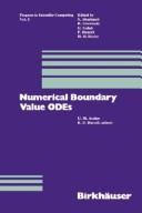 Cover of: Numerical boundary value ODEs: proceedings of an international workshop, Vancouver, Canada, July 10-13, 1984