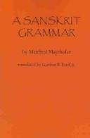 A Sanskrit grammar by Manfred Mayrhofer