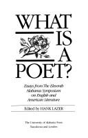 Cover of: What Is a Poet by Hank Lazer