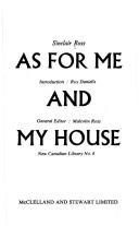 Cover of: As for Me and My House (Canadian Centenary Series)