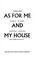 Cover of: As for Me and My House (Canadian Centenary Series)