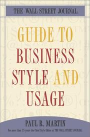 Cover of: Guide to business style and usage