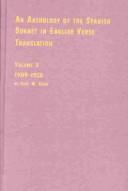 Cover of: Anthology of the Spanish Sonnet in English Verse Translation: 1909-1958 (Hispanic Literature, V. 52)