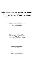 Cover of: The Romance of Jehan De Paris/Le Romant De Jehan De Paris (Studies in French Literature)
