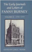 Cover of: The Early Journals and Letters of Fanny Burney, Vol. 2: 1774-1777