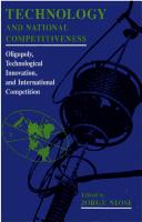 Cover of: Technology and National Competitiveness: Oligopoly, Technological Innovation, and International Competition