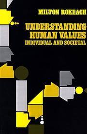 Cover of: Understanding Human Values by Milton Rokeach