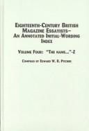 Cover of: Eighteenth-century British magazine essayists by Edward W. R. Pitcher, Edward W. R. Pitcher