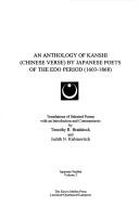 Cover of: An Anthology of Kanshi (Chinese Verse) by Japanese Poets of the Edo Period (1603-1868) (Japanese Studies (Lewiston, N.Y.), V. 3.) by 