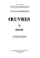 Euvres (Collection Presence, v. 2-3) by Octave Cremazie