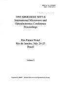 Cover of: 1995 SBMO/IEEE MTT-S International Microwave and Optoelectronics Conference proceedings: Rio Palace Hotel, Rio de Janeiro, July 24-27, Brazil