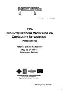Cover of: 1996 3rd International Workshop on Community Networking: Proceedings  | 