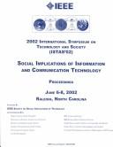 Cover of: Social implications of information and communication technology by International Symposium on Technology and Society (2002 Raleigh, N.C.)