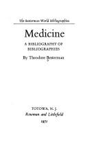 Cover of: Medicine by Theodore Besterman