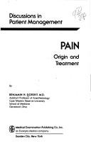 Cover of: Pain: origin and treatment