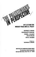 Cover of: Palestinians in Perspective: Implications for Mideast Peace and U.S. Policy