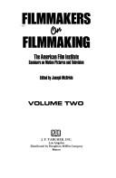 Cover of: Filmmakers on filmmaking by edited by Joseph McBride.
