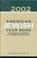 Cover of: American Jewish Year Book 2002 (American Jewish Year Book)