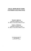 Cover of: Legal Research Guide: Patterns and Practice