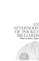 Cover of: An afternoon of pocket billiards: poems