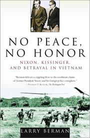 Cover of: No Peace, No Honor by Larry Berman