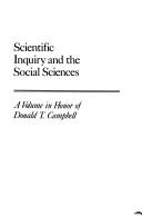 Cover of: Scientific inquiry and the social sciences
