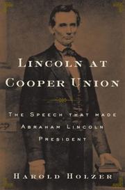 Cover of: Lincoln at Cooper Union by Harold Holzer